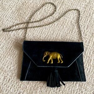 Black Suede Crossbody/Clutch